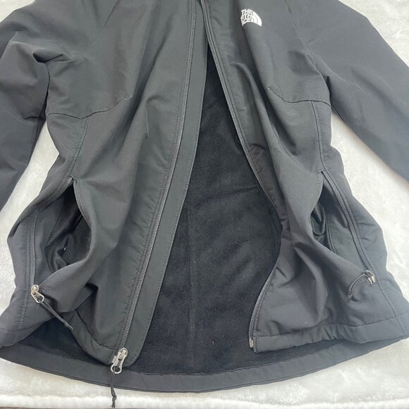 The‎ North Face Shelbe Raschel Hoodie Windwall Jacket Women's Size Small Black - Picture 11 of 12